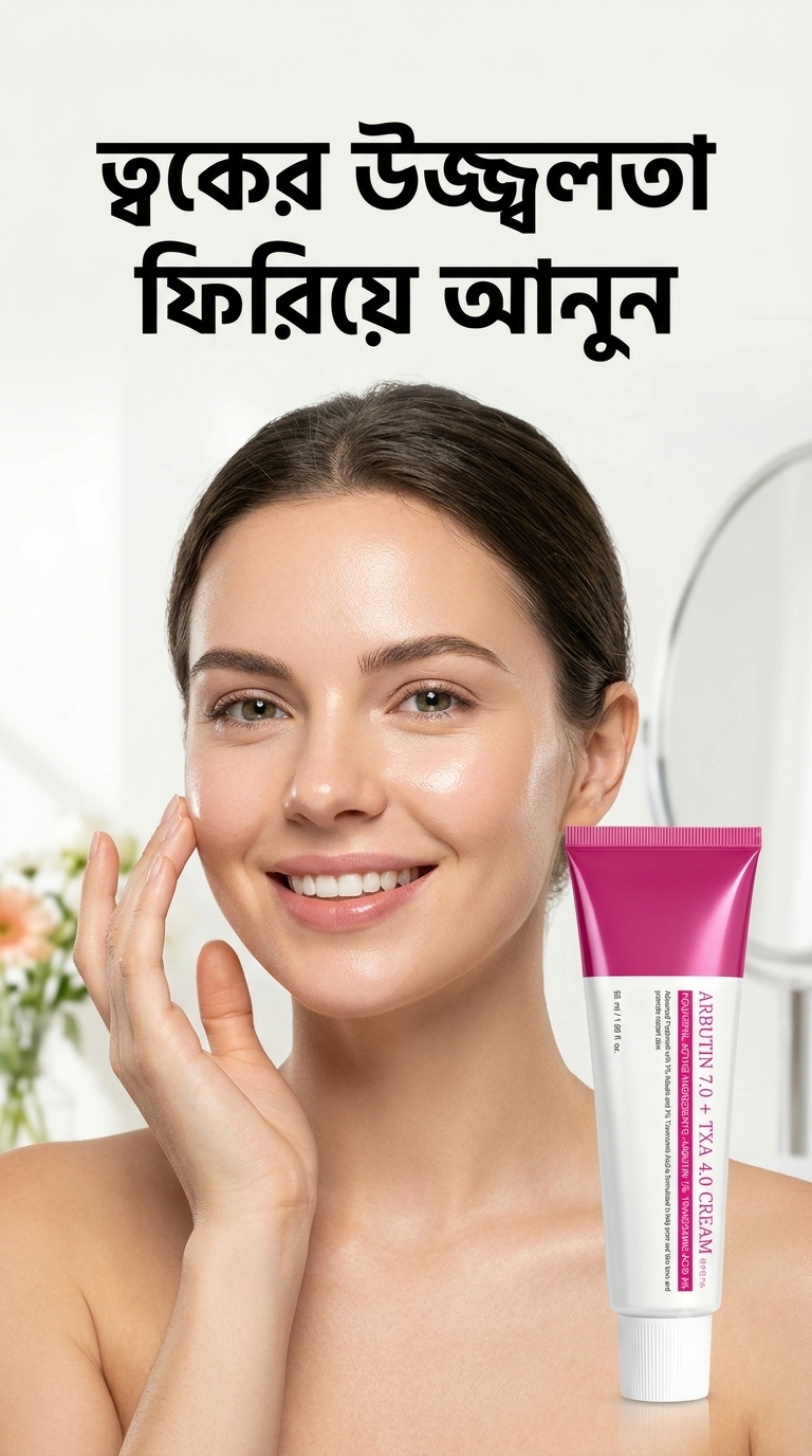 ত্বকের জেদি দাগ দূর করার গোপন সমাধান: Arbutin 7% + TXA 4% Cream!